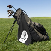 Golfbal Tee Gepersonaliseerde Initiaal Monogram Ja Golfhanddoek (Groen)