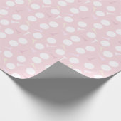 Golfbal & Tee Patroon Licht Roze Cadeaupapier (Hoek)