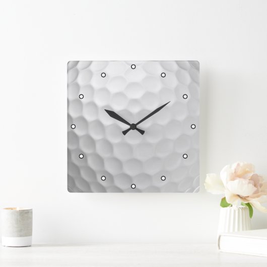 Golfbal textuur met Stippen Vierkante Klok (Huis)