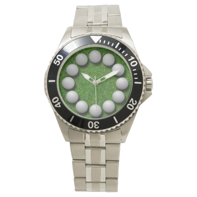 Golfbal Tijd Horloge (Voorkant)