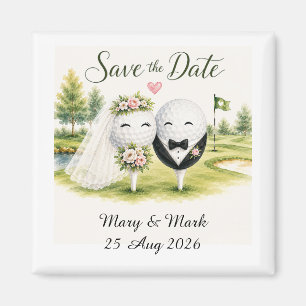 Golfbal Trouw Save the date Magneet