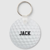 Golfbal Uitzicht Gepersonaliseerde Sleutelhanger (Voorkant)