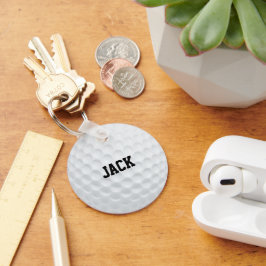 Golfbal Uitzicht Gepersonaliseerde Sleutelhanger