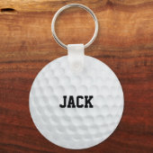 Golfbal Uitzicht Gepersonaliseerde Sleutelhanger (Voorkant)