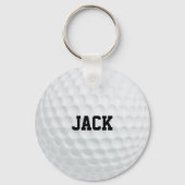 Golfbal Uitzicht Gepersonaliseerde Sleutelhanger (Achterkant)