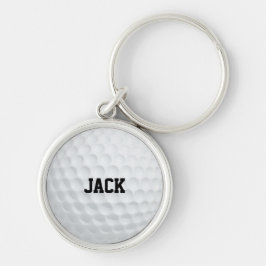 Golfbal Uitzicht Gepersonaliseerde Sleutelhanger