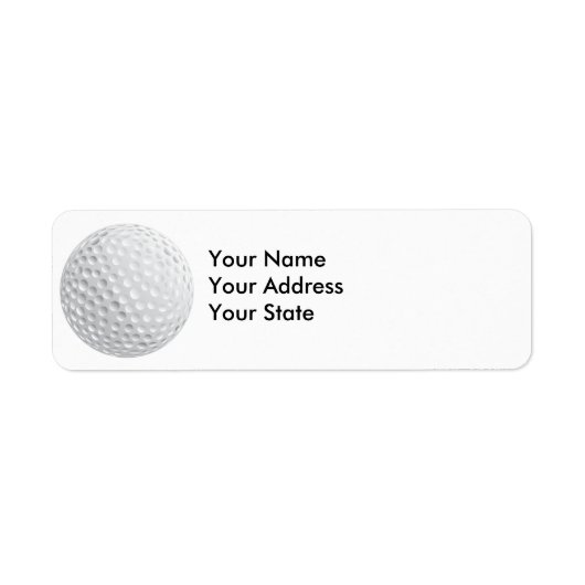 golfbal vectorafbeelding etiket (Voorkant)