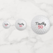 Golfbal Verjaardagsfeest 50e of ander jaar Foto Confetti (Achterkanten)
