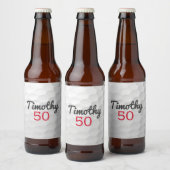 Golfbal Verjaardagsfeestje - 50ste of ander jaar Bier Etiket (Flessen)