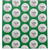 Golfbal Verjaardagsfeestje - 50ste of ander jaar Douchegordijn (Voorkant)