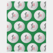 Golfbal Verjaardagsfeestje - 50ste of ander jaar Fleece Deken (Voorkant)