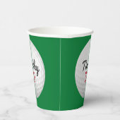 Golfbal Verjaardagsfeestje - 50ste of ander jaar Papieren Bekers (Rechts)