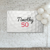 Golfbal Verjaardagsfeestje - 50ste of ander jaar Spandoek