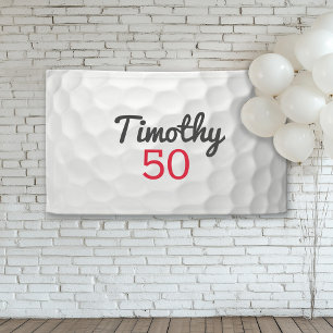 Golfbal Verjaardagsfeestje - 50ste of ander jaar Spandoek