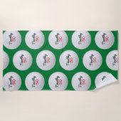 Golfbal Verjaardagsfeestje - 50ste of ander jaar Strandlaken (Voorkant)