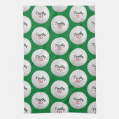 Golfbal Verjaardagsfeestje - 50ste of ander jaar Theedoek (Verticaal)