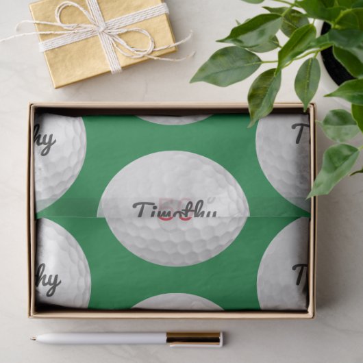 Golfbal Verjaardagsfeestje - 50ste of ander jaar Tissuepapier (Geschenk)