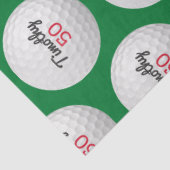 Golfbal Verjaardagsfeestje - 50ste of ander jaar Tissuepapier (Detail)