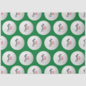 Golfbal Verjaardagsfeestje - 50ste of ander jaar Tissuepapier (Voorkant)