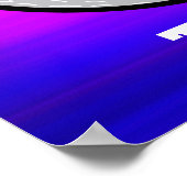 Golfbal; Vibrant Violet Blue en Magenta Poster (Hoek)