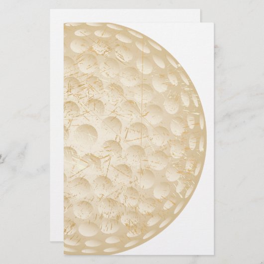 golfbal vintage briefpapier (Voorkant / Achterkant)