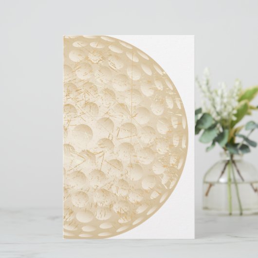 golfbal vintage briefpapier (Staand voorkant)