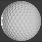 Golfbal Vinyl Sticker (Voorkant)