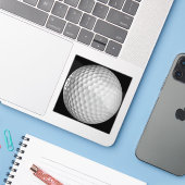 Golfbal Vinyl Sticker (Laptop met iPhone)