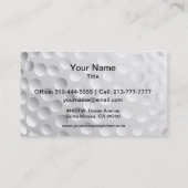 Golfbal Visitekaartje (Achterkant)