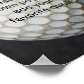 golfbal voeg je eigen quotumwandkunst toe poster (Hoek)