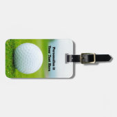 Golfbal Voeg je eigen tekst of monogram groen toe Bagagelabel (Voorkant horizontaal)