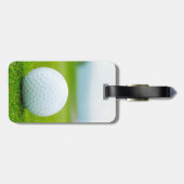 Golfbal Voeg je eigen tekst of monogram groen toe Bagagelabel (Achterkant horizontaal)