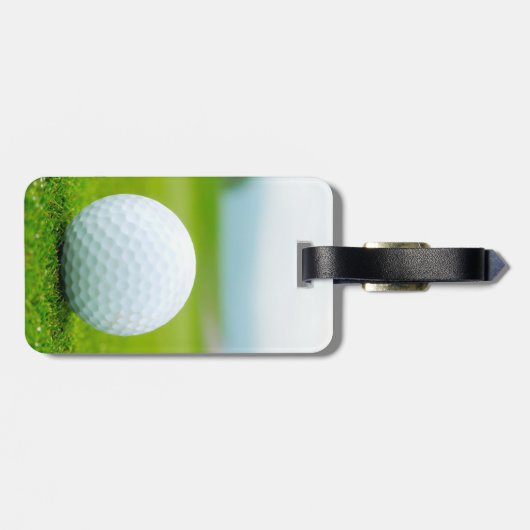 Golfbal Voeg je eigen tekst of monogram groen toe Bagagelabel (Achterkant horizontaal)