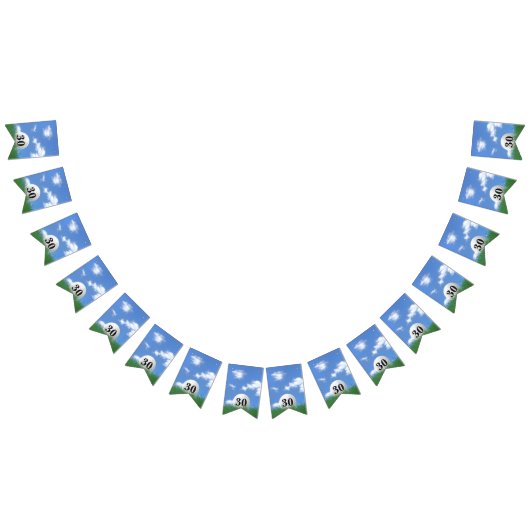 Golfbal voor 30e verjaardag Bunting Flags Vlaggetjes (Alle)