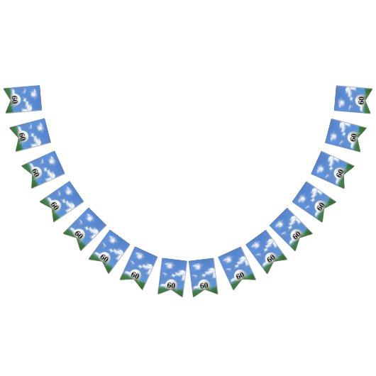 Golfbal voor 60e verjaardag Bunting Flags Vlaggetjes (Alle)