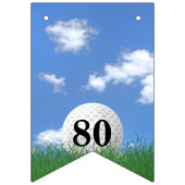 Golfbal voor 80e verjaardag Bunting Flags Vlaggetjes (Eerste vlag)