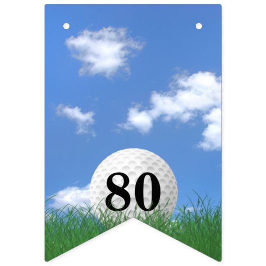 Golfbal voor 80e verjaardag Bunting Flags Vlaggetjes (Eerste vlag)