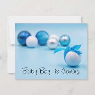 Golfbal voor baby Boy komt met Blue Ribbon Kaart
