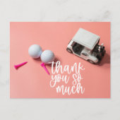 Golfbal voor Baby Meisje Golfer Dank u briefkaart (Voorkant)