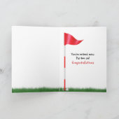 Golfbal voor pensioen in gras kaart (Binnen)