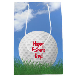 Golfbal voor Vaderdag in gras Medium Cadeauzakje