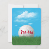 Golfbal voor verjaardagsfeestje kaart (Voorkant)