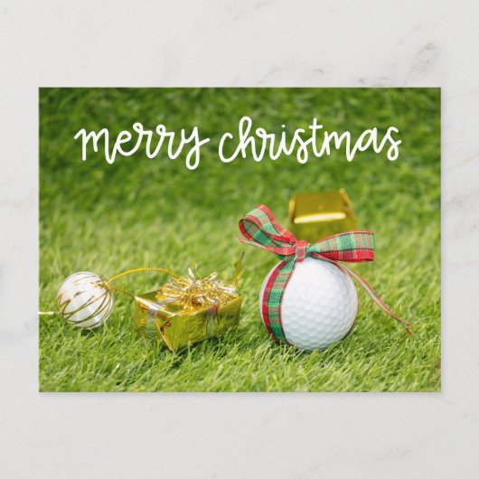 Golfbal voor vrolijk kerstfeest tot golfer-Briefka Briefkaart (Voorkant)