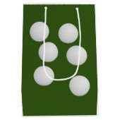 Golfbal Wijn Mistletoe voor Golfer Kerst Medium Cadeauzakje (Achterkant)