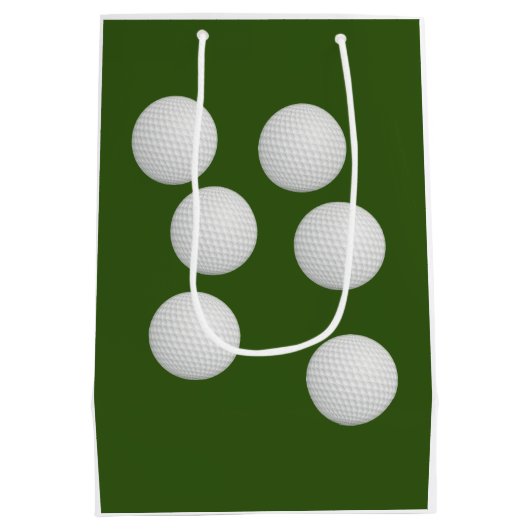 Golfbal Wijn Mistletoe voor Golfer Kerst Medium Cadeauzakje (Achterkant)