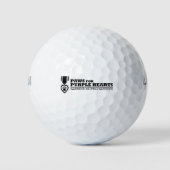 Golfbal - Wit w Zwarte Logo Golfballen (Voorkant)