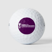 Golfbal - Witte Logo op Paarse Golfballen (Voorkant)