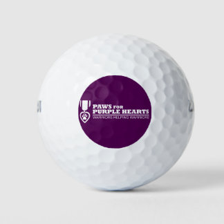 Golfbal - Witte Logo op Paarse Golfballen