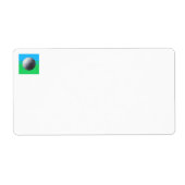 Golfbal witte verzendlabels etiket (Voorkant)