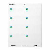 Golfbal witte verzendlabels etiket (Full Sheet)